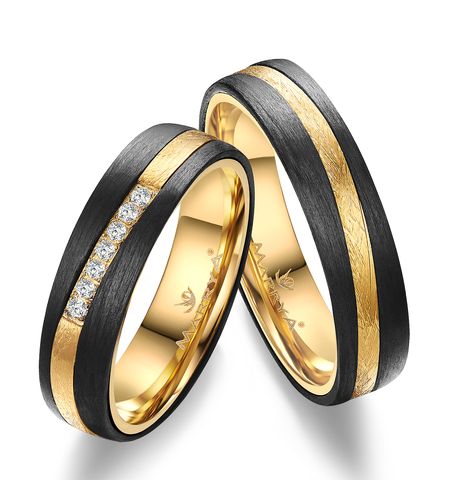 Carbon wedding rings / wedding bands