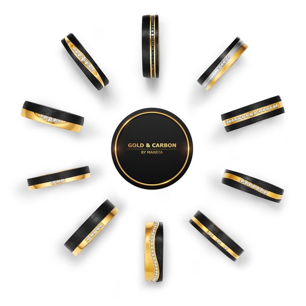 Fedi nuziali MARRYA - Black Line