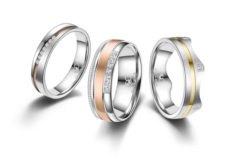 Srebrno-zlati prstani